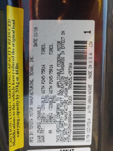 5TFRX5GN5HX080464 - 2017 TOYOTA TACOMA ACCESS CAB ნაცრისფერი ფოტო 13