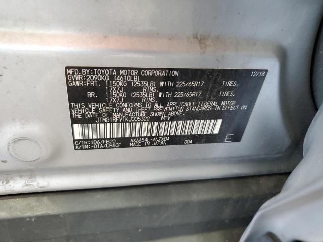 JTMG1RFV1KJ005322 - 2019 TOYOTA RAV4 LE Boz foto 13