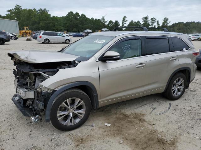 5TDJKRFH1FS122274 - 2015 TOYOTA HIGHLANDER XLE BEIGE photo 1