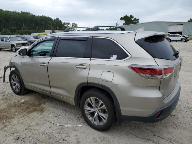 5TDJKRFH1FS122274 - 2015 TOYOTA HIGHLANDER XLE BEIGE photo 2