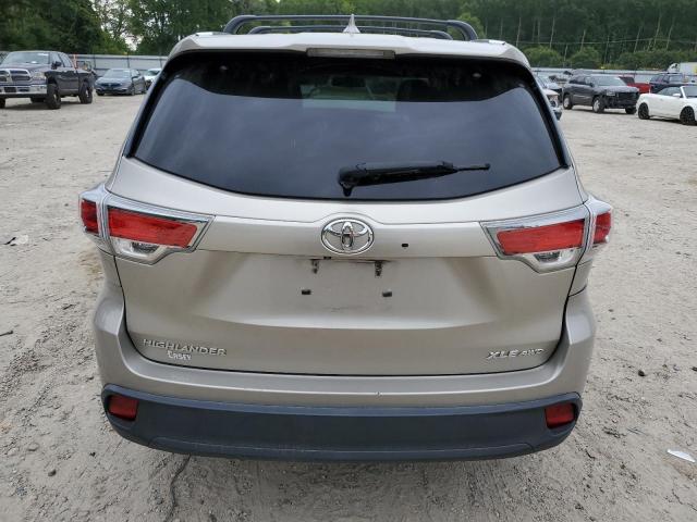 5TDJKRFH1FS122274 - 2015 TOYOTA HIGHLANDER XLE BEIGE photo 6