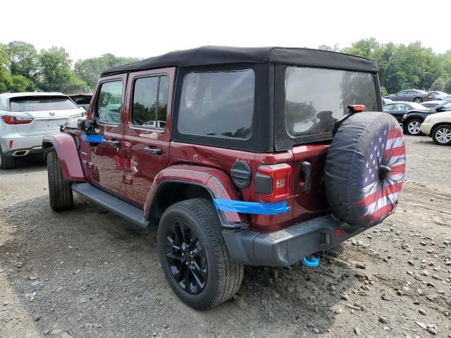 1C4JJXP64NW119694 - 2022 JEEP WRANGLER U SAHARA 4XE BURGUNDY photo 2