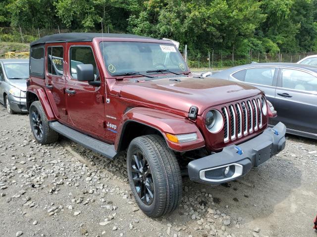 1C4JJXP64NW119694 - 2022 JEEP WRANGLER U SAHARA 4XE BURGUNDY photo 4