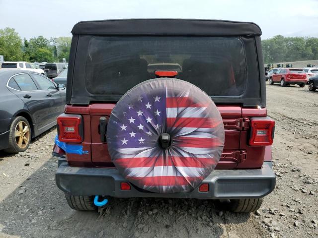1C4JJXP64NW119694 - 2022 JEEP WRANGLER U SAHARA 4XE BURGUNDY photo 6