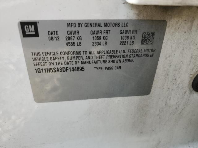 1G11H5SA3DF144895 - 2013 CHEVROLET MALIBU LTZ 白色 照片 12