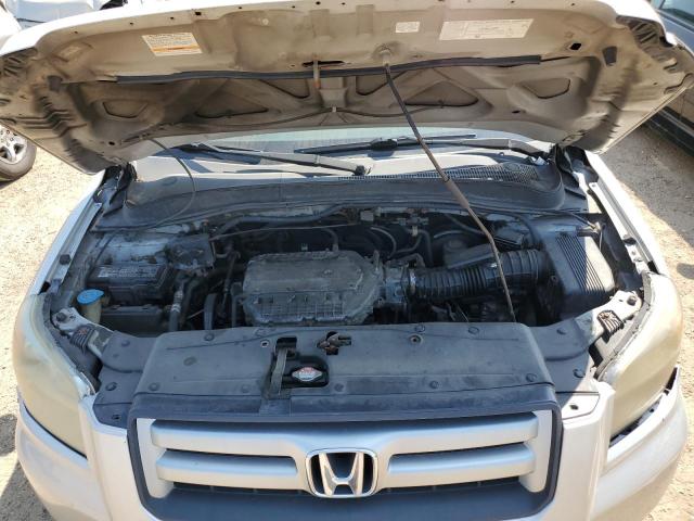 5FNYF185X7B000168 - 2007 HONDA PILOT EXL SILVER photo 11