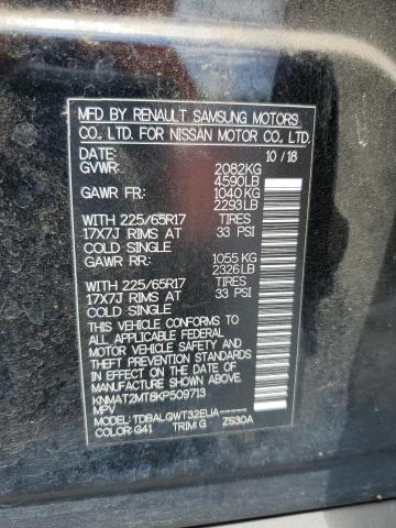 KNMAT2MT8KP509713 - 2019 NISSAN ROGUE S Schwarz Foto 13