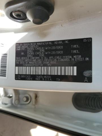 5TDKDRAH2PS507138 - 2023 TOYOTA HIGHLANDER L WHITE photo 13