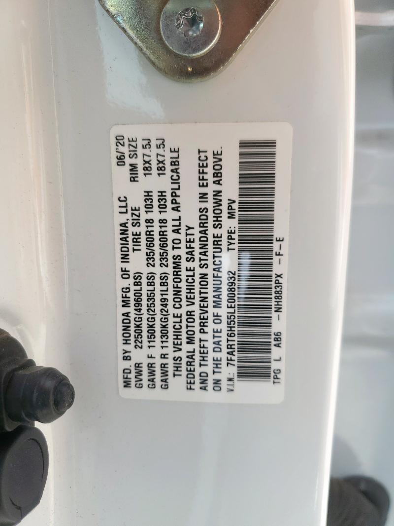 7FART6H55LE008932 - 2020 HONDA CR-V EX 白色 照片 13