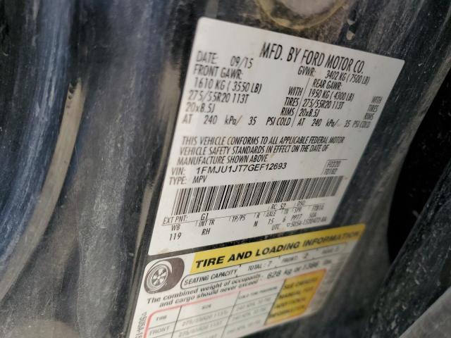 1FMJU1JT7GEF12693 - 2016 FORD EXPEDITION XLT BLACK photo 13