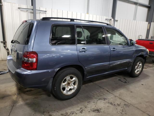 JTEGD21A940076565 - 2004 TOYOTA HIGHLANDER BLUE photo 3