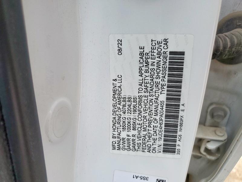 19UDE4H63PA004455 - 2023 ACURA INTEGRA A-SPEC TECH WHITE photo 13