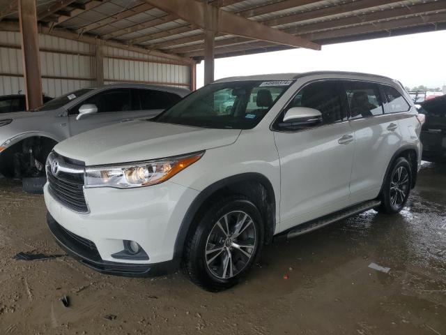 5TDKKRFH3GS155024 - 2016 TOYOTA HIGHLANDER XLE WHITE photo 1
