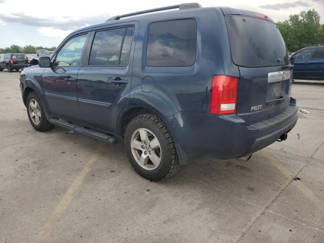 5FNYF4H51BB015054 - 2011 HONDA PILOT EXL BLUE photo 2