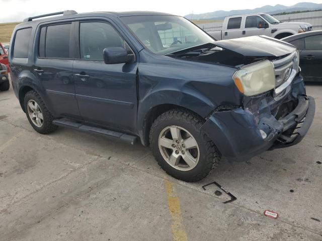 5FNYF4H51BB015054 - 2011 HONDA PILOT EXL BLUE photo 4