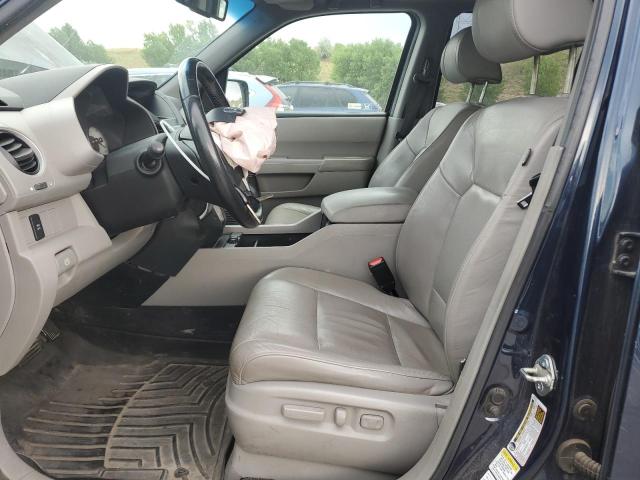 5FNYF4H51BB015054 - 2011 HONDA PILOT EXL BLUE photo 7