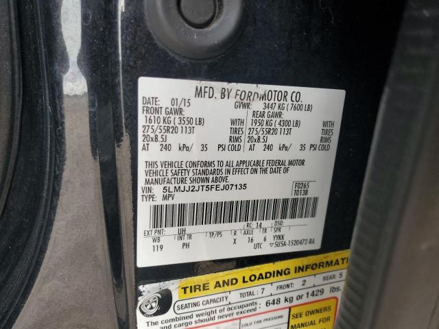 5LMJJ2JT5FEJ07135 - 2015 LINCOLN NAVIGATOR BLACK photo 14