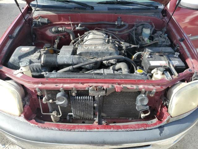 5TBRT34192S332580 - 2002 TOYOTA TUNDRA ACCESS CAB წითელი ფოტო 11