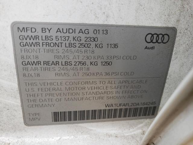 WA1UFAFL2DA184245 - 2013 AUDI A4 ALLROAD PREMIUM PLUS WHITE photo 12