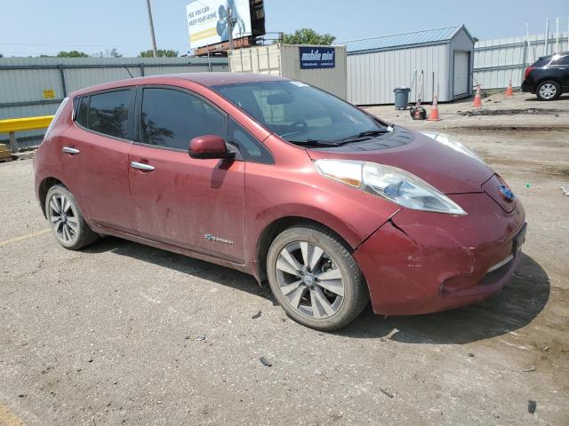 1N4AZ0CP2DC424776 - 2013 NISSAN LEAF S RED photo 4