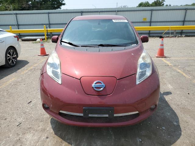 1N4AZ0CP2DC424776 - 2013 NISSAN LEAF S RED photo 5