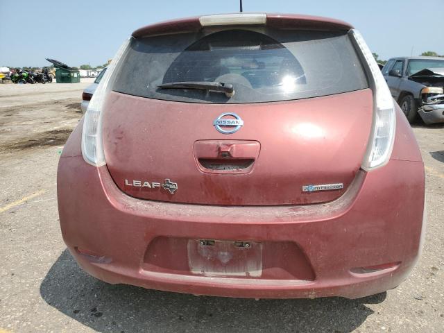 1N4AZ0CP2DC424776 - 2013 NISSAN LEAF S RED photo 6