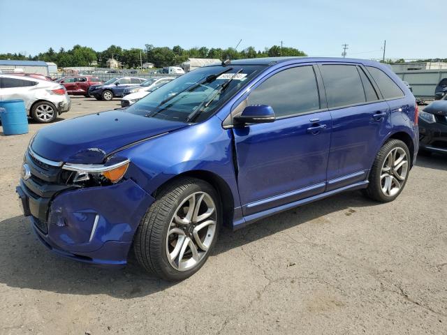 2FMDK4AK3DBC80533 - 2013 FORD EDGE SPORT BLUE photo 1