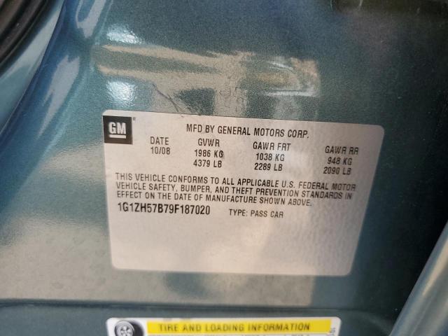 1G1ZH57B79F187020 - 2009 CHEVROLET MALIBU 1LT 青色 照片 13