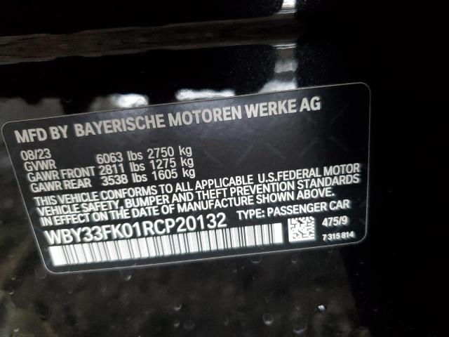WBY33FK01RCP20132 - 2024 BMW I5 EDRIVE 40 Қара фото 12