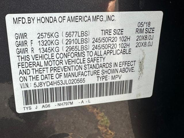 5J8YD4H53JL020565 - 2018 ACURA MDX TECHNOLOGY Gris foto 13