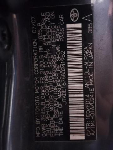 JTKDE167680241952 - 2008 TOYOTA SCION TC Boz foto 12