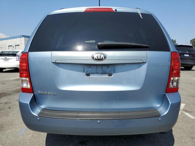 KNDMG4C78E6545204 - 2014 KIA SEDONA LX BLUE photo 6