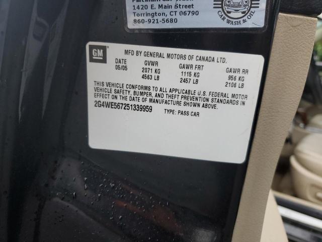 2G4WE567251339959 - 2005 BUICK LACROSSE CXS 黑色 照片 12