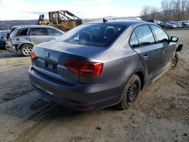 3VW2K7AJ8FM421874 - 2015 VOLKSWAGEN JETTA BASE GRAY photo 4