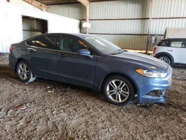 3FA6P0H73JR186275 - 2018 FORD FUSION SE BLUE photo 4