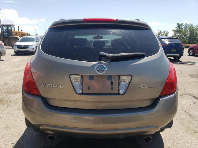 JN8AZ08W54W340707 - 2004 NISSAN MURANO SL TAN photo 6