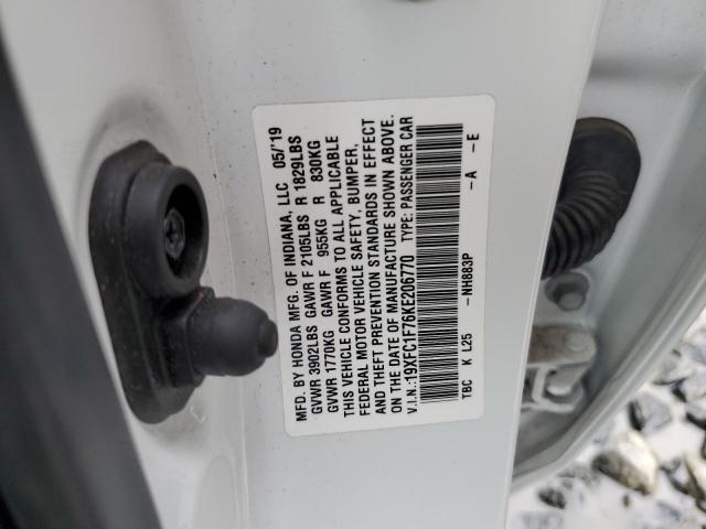 19XFC1F76KE206770 - 2019 HONDA CIVIC EXL Ağ foto 13
