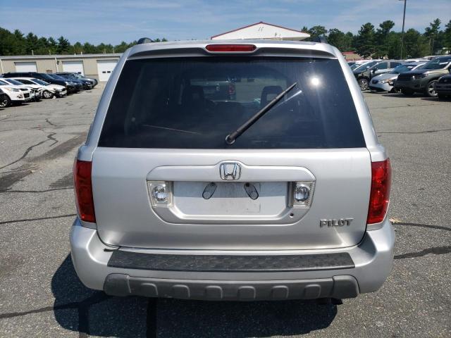 2HKYF185X4H582124 - 2004 HONDA PILOT EXL SILVER photo 6