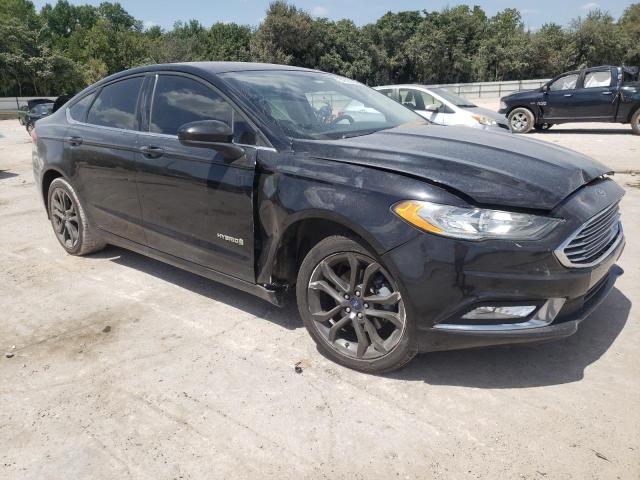 3FA6P0LU2JR231705 - 2018 FORD FUSION SE HYBRID BLACK photo 4