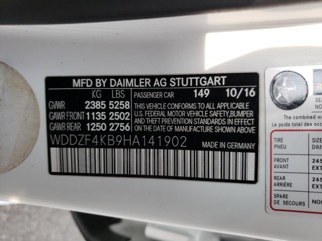 WDDZF4KB9HA141902 - 2017 MERCEDES-BENZ E 300 4MATIC WHITE photo 12