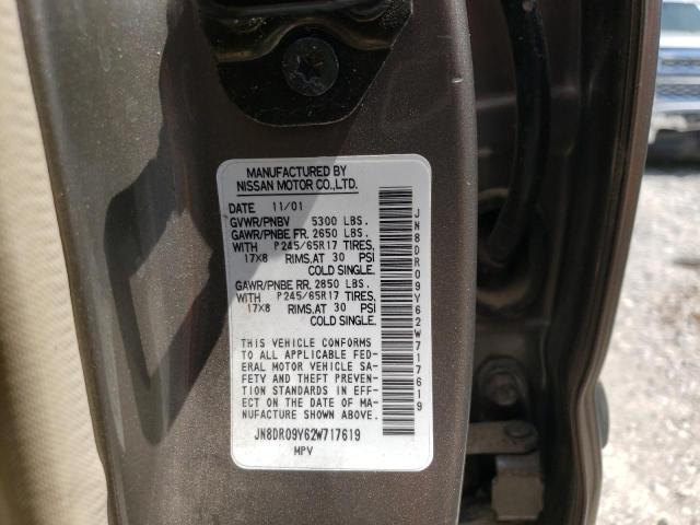 JN8DR09Y62W717619 - 2002 NISSAN PATHFINDER LE 金色 照片 14