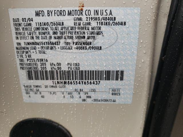 1LNHM86S54Y656437 - 2004 LINCOLN LS 米色 照片 12