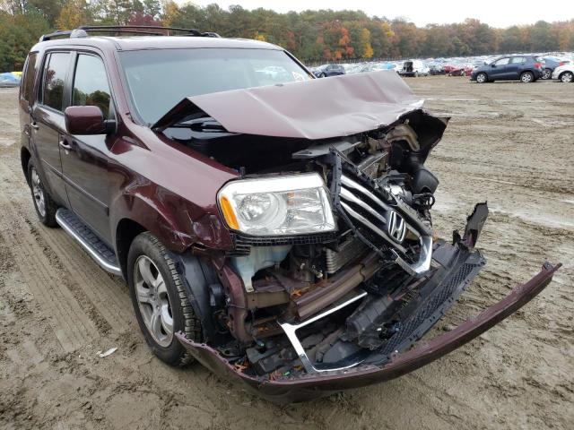 5FNYF4H74CB046916 - 2012 HONDA PILOT EXLN BURGUNDY photo 1