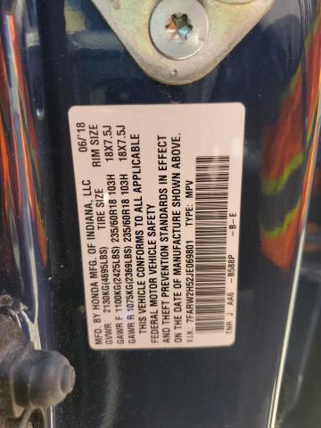 7FARW2H52JE069801 - 2018 HONDA CR-V EX BLUE photo 13