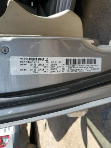 2C4RC1BGXDR554964 - 2013 CHRYSLER TOWN & COU TOURING SILVER photo 12