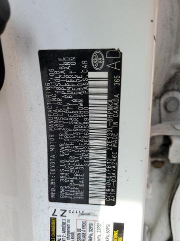 2T1KR32EX6C589100 - 2006 TOYOTA COROLLA XR 白色 照片 12