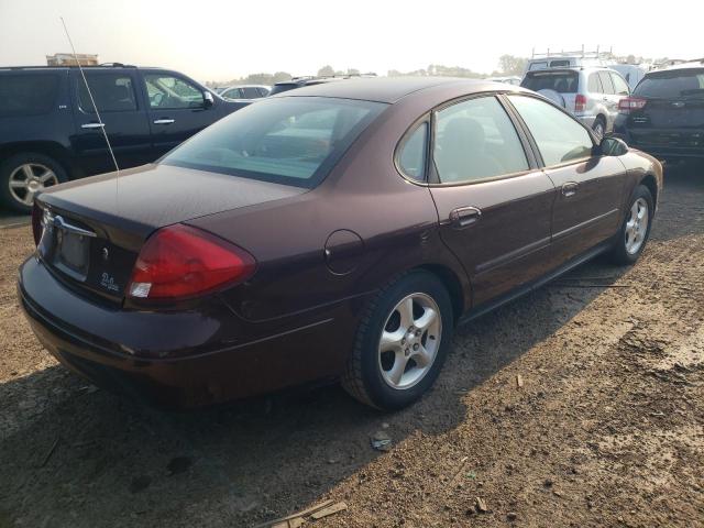 1FAHP53U71A107185 - 2001 FORD TAURUS SE BURGUNDY photo 3