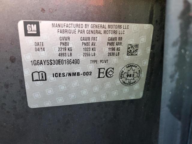 1G6AY5S30E0186490 - 2014 CADILLAC CTS PERFORMANCE COLLECTION Черный фото 10