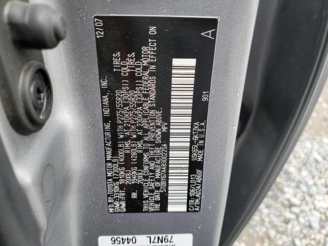 5TDBY67A48S002264 - 2008 TOYOTA SEQUOIA PLATINUM SILVER photo 13