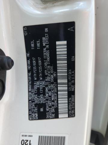 5TDYK3DCXFS687531 - 2015 TOYOTA SIENNA XLE WHITE photo 13